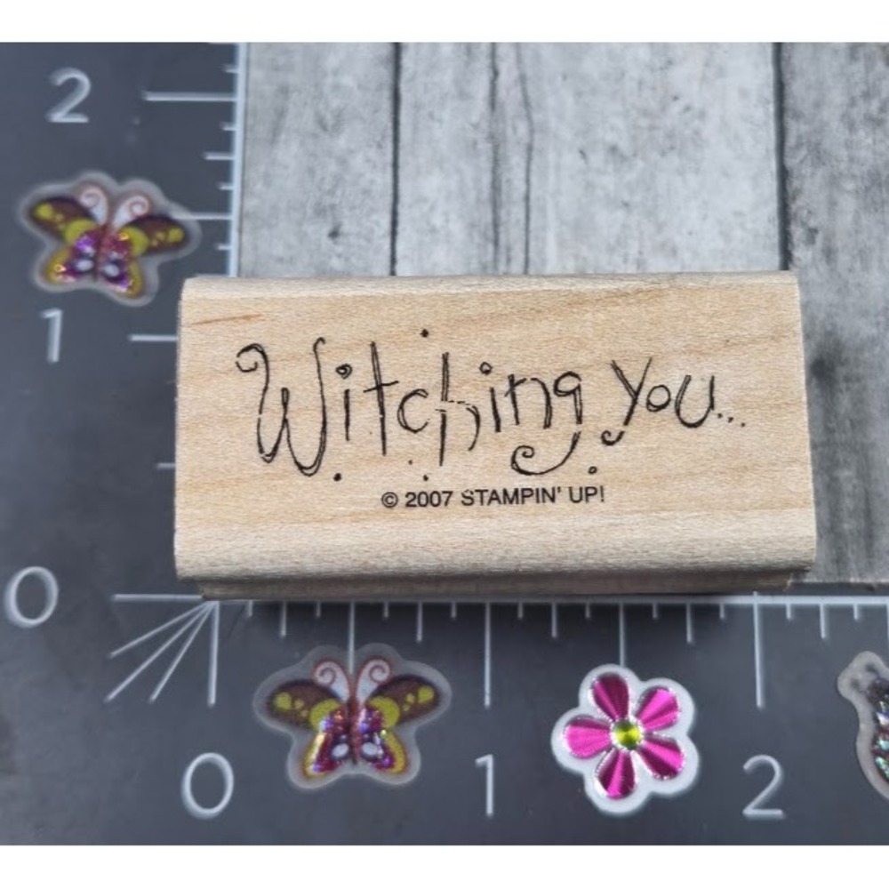 Stampin' Up! Witching You 2007 Halloween  Rubber Stamp Wood #N6